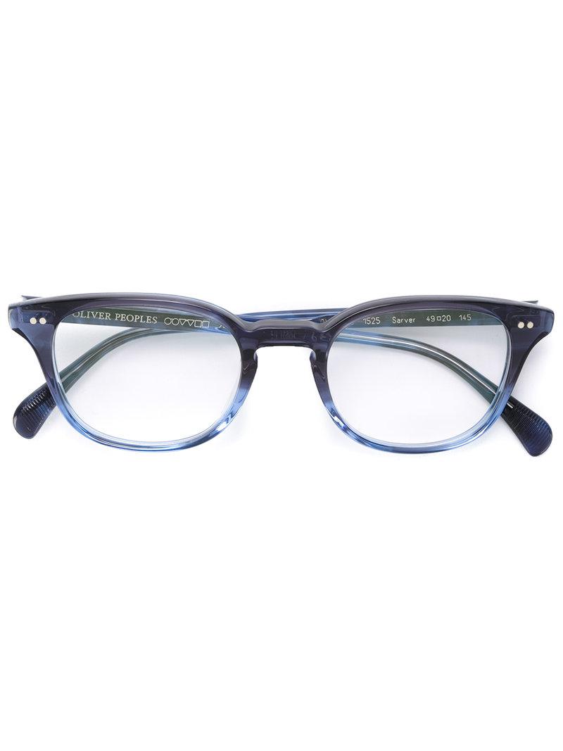 Oliver Peoples 'sarver' Glasses in Blue | Lyst