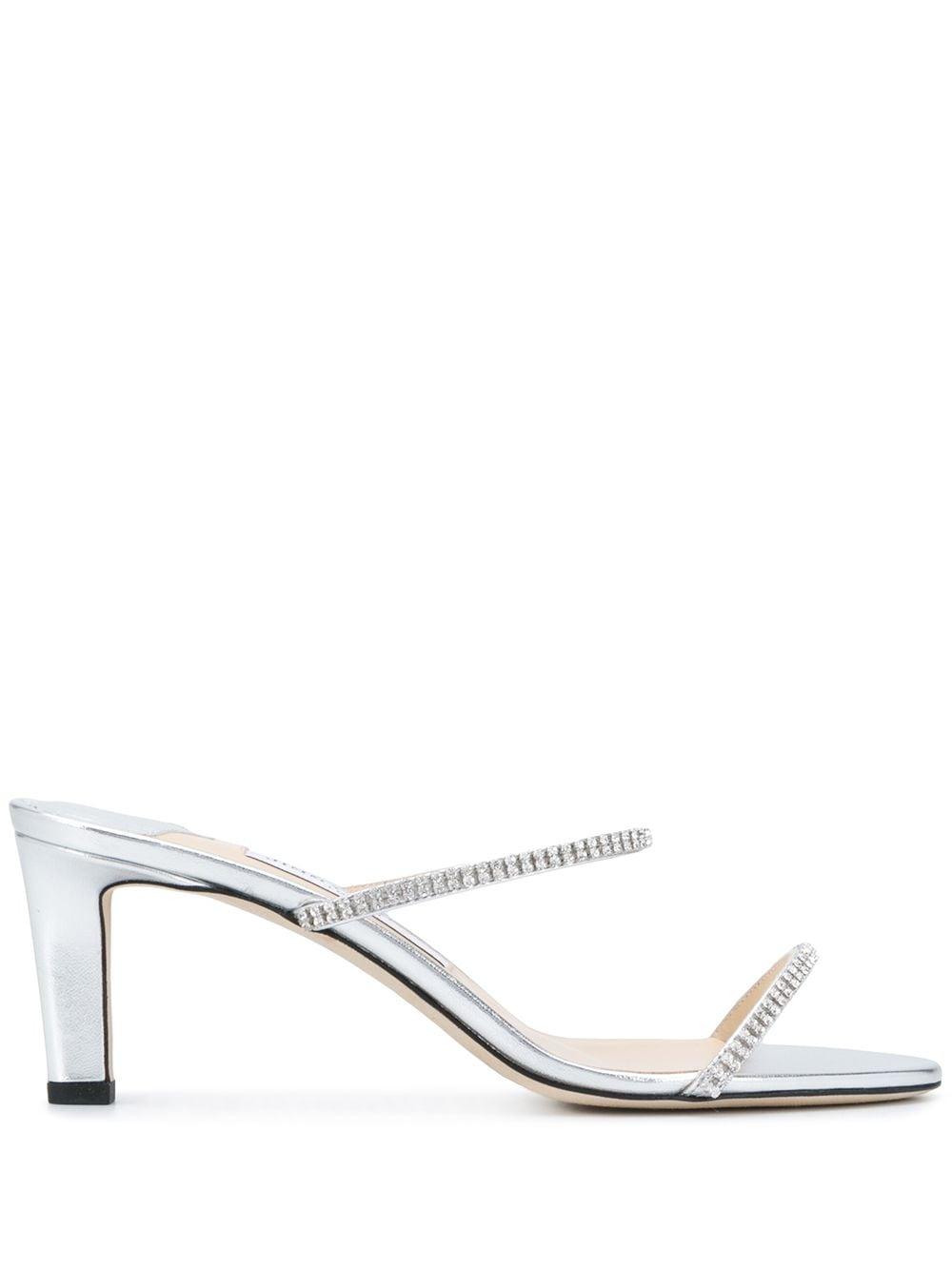 Jimmy Choo Leather Brea 65 in Silver 