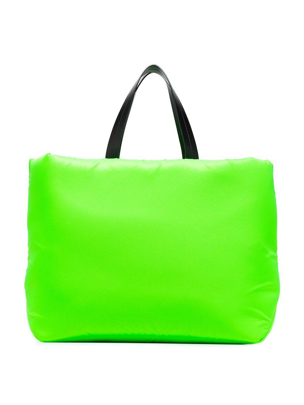 Prada Tessuto Puffer Tote Neon Collection - Green Totes