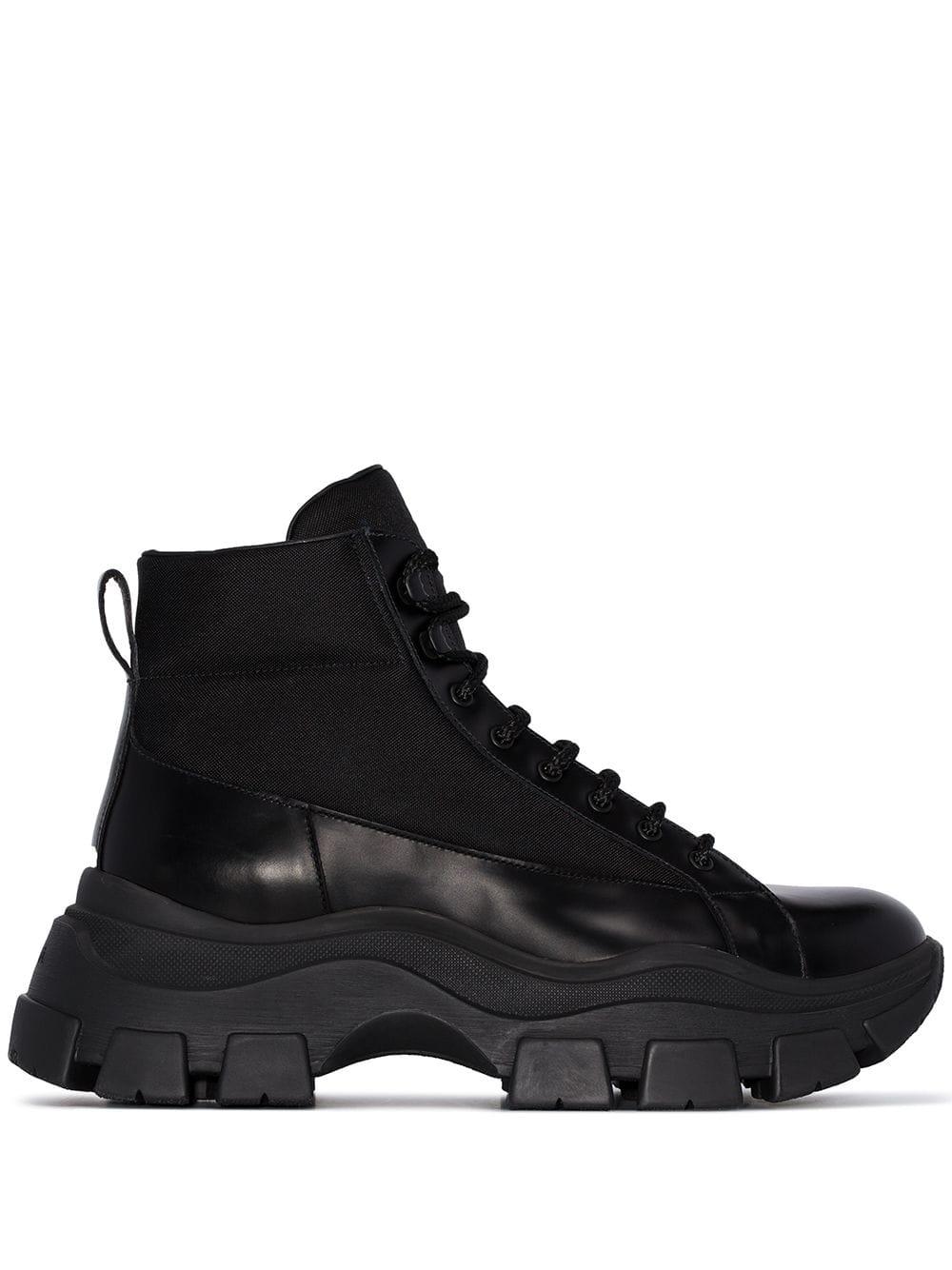 Prada Synthetic Chunky Hiking Boots in Black for Men - Lyst