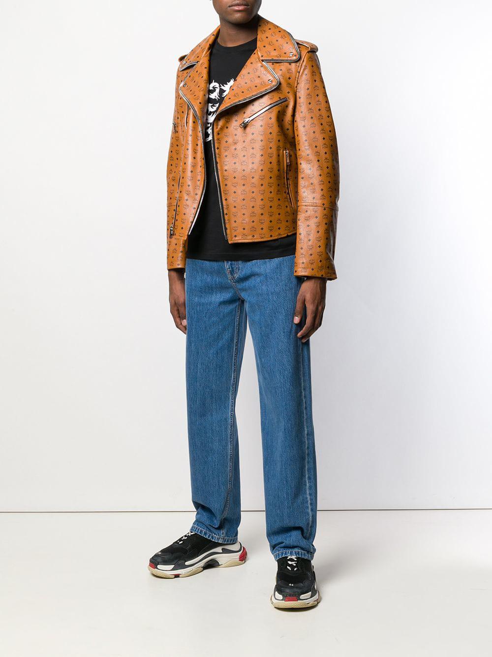 mcm men's leather jacket