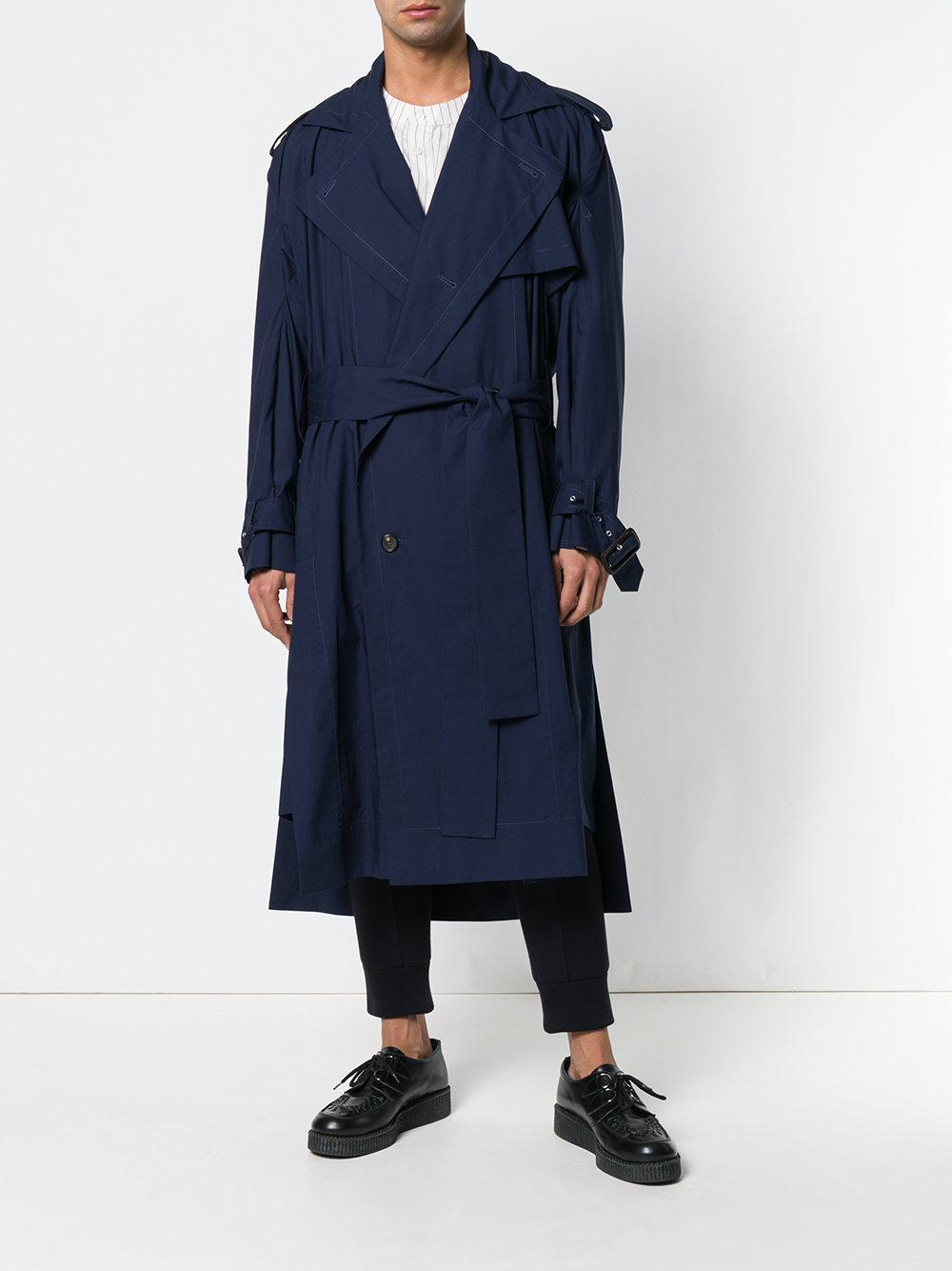 Vivienne Westwood Cotton Oversized Trench Coat in Blue for Men - Lyst