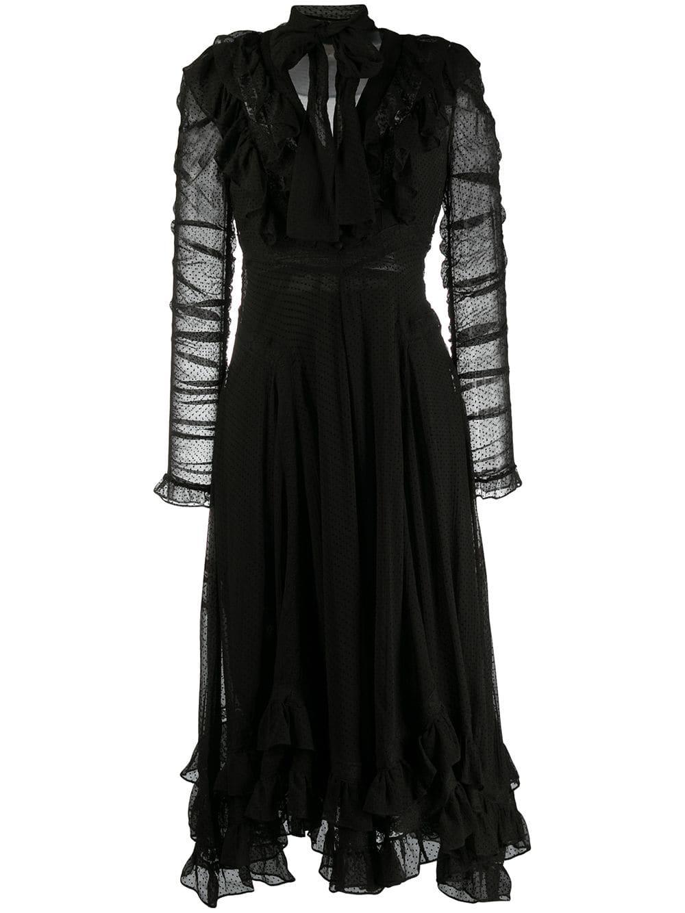 Zimmermann Sabotage Lace Dress in Black | Lyst
