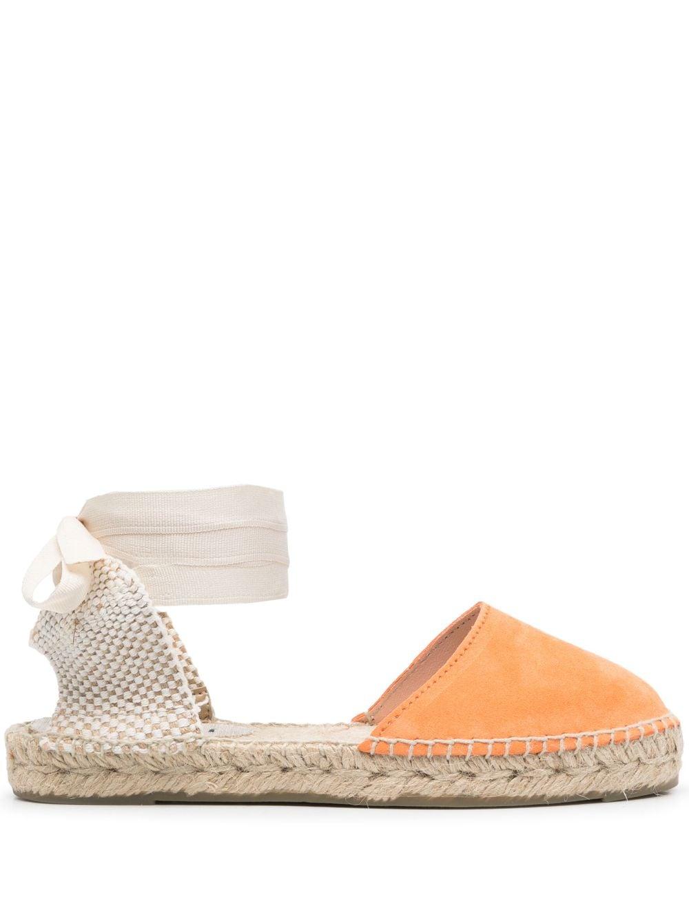 Manebí Hamptons Lace-up Flat Espadrilles in Natural | Lyst