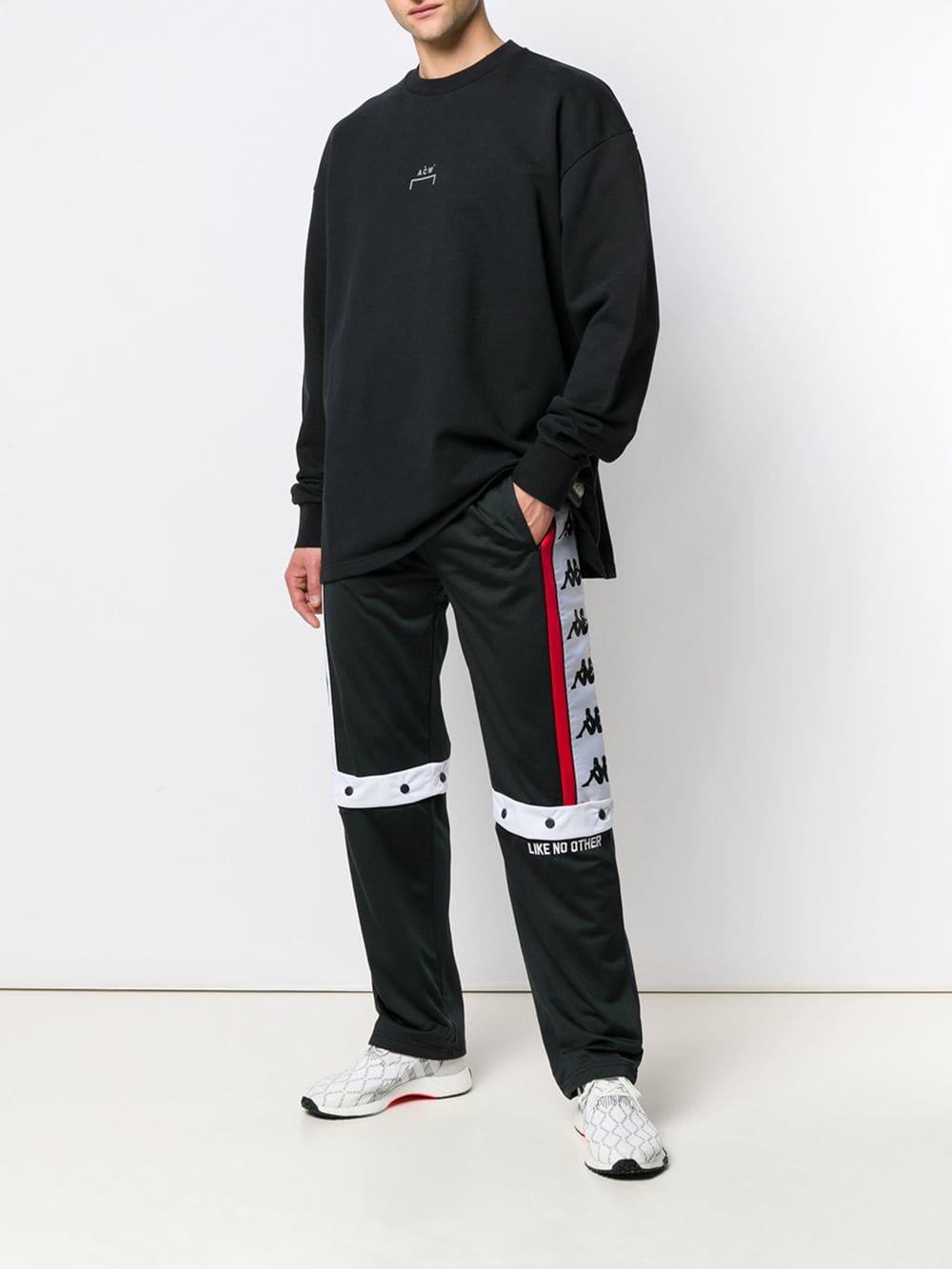 Kappa Logo Stripe Track Pants in Black for Men - Lyst