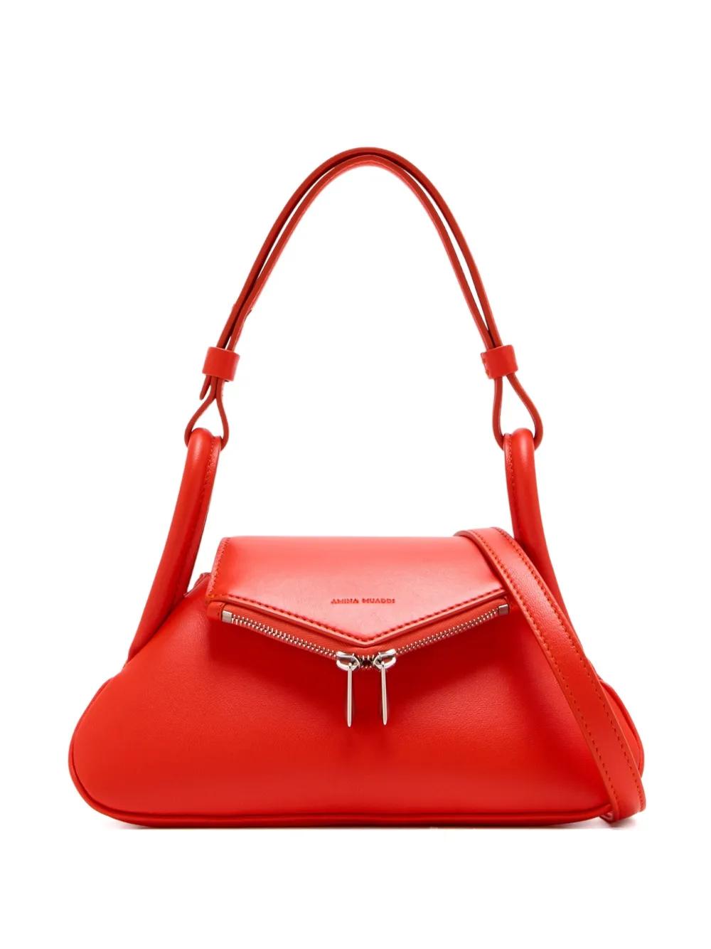 AMINA MUADDI Fuchsia サテン Rih ハンドバッグ Amina Muaddi Rih サテン バケットバッグ | ピンク | FARFETCH JP