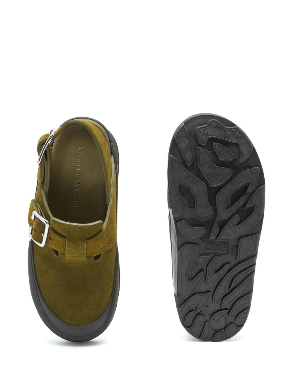 サンダル alexander mcqueen Buckles leather sandals Alexander McQueen Buckle Leather Sandals | Black | FARFETCH