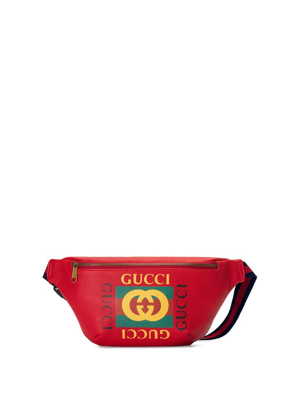 Gucci print leather belt bag red Clearance