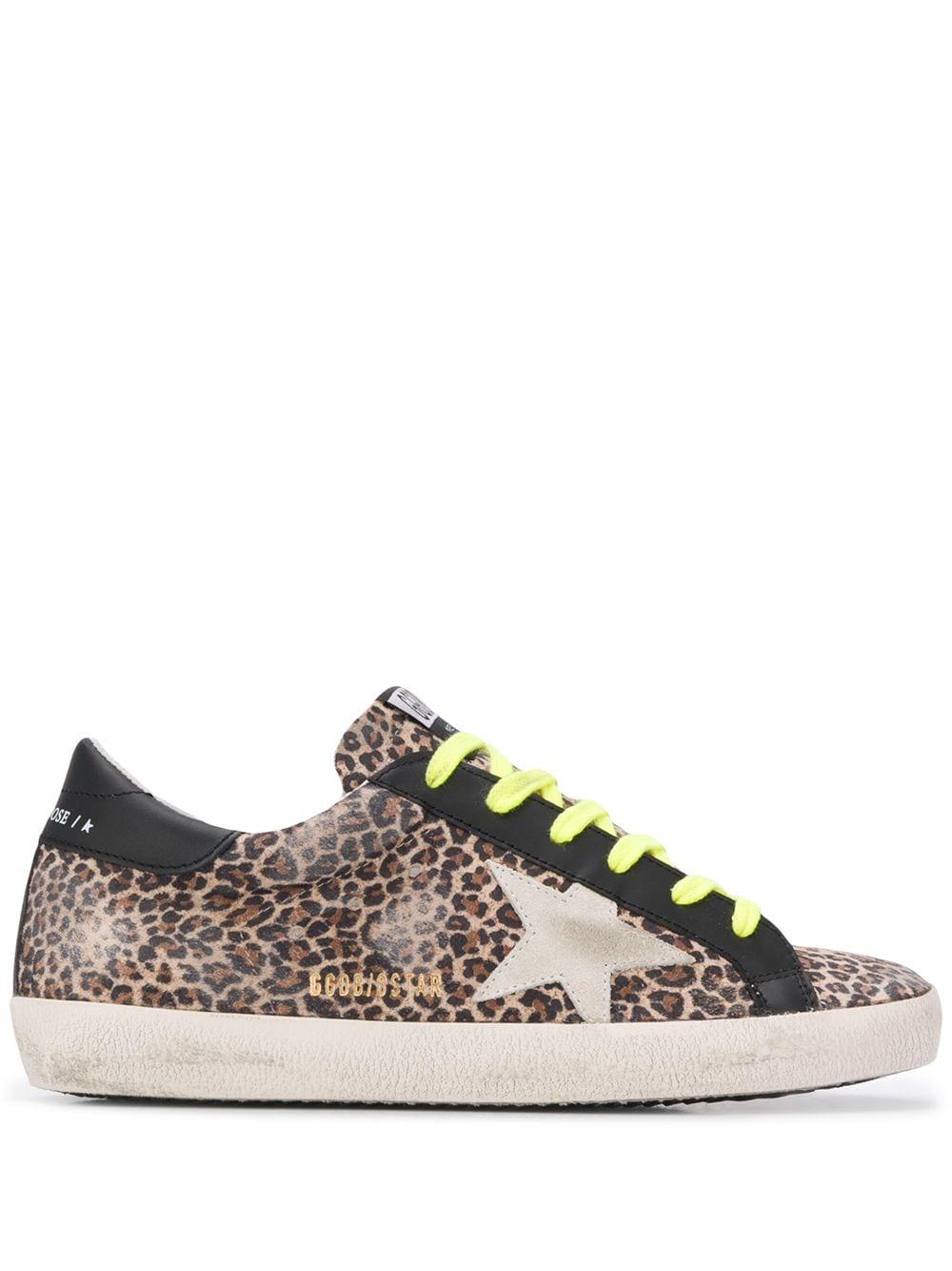 Golden Goose Superstar Leopard-print Suede Sneakers - 38% - Lyst