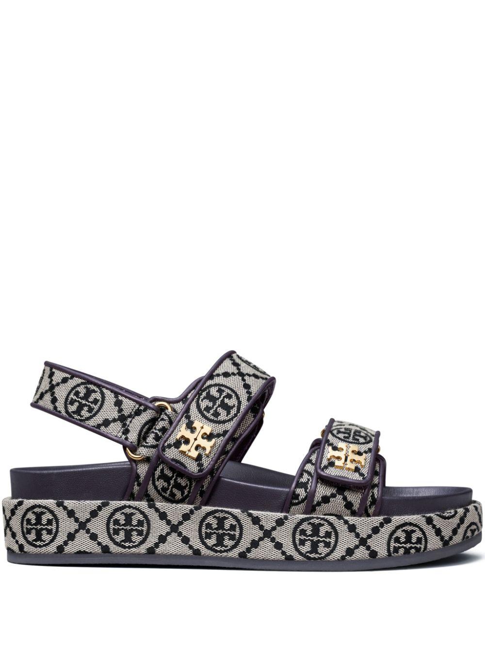 Tory Burch レディース ブラック Kira Sport モノグラム サンダル 