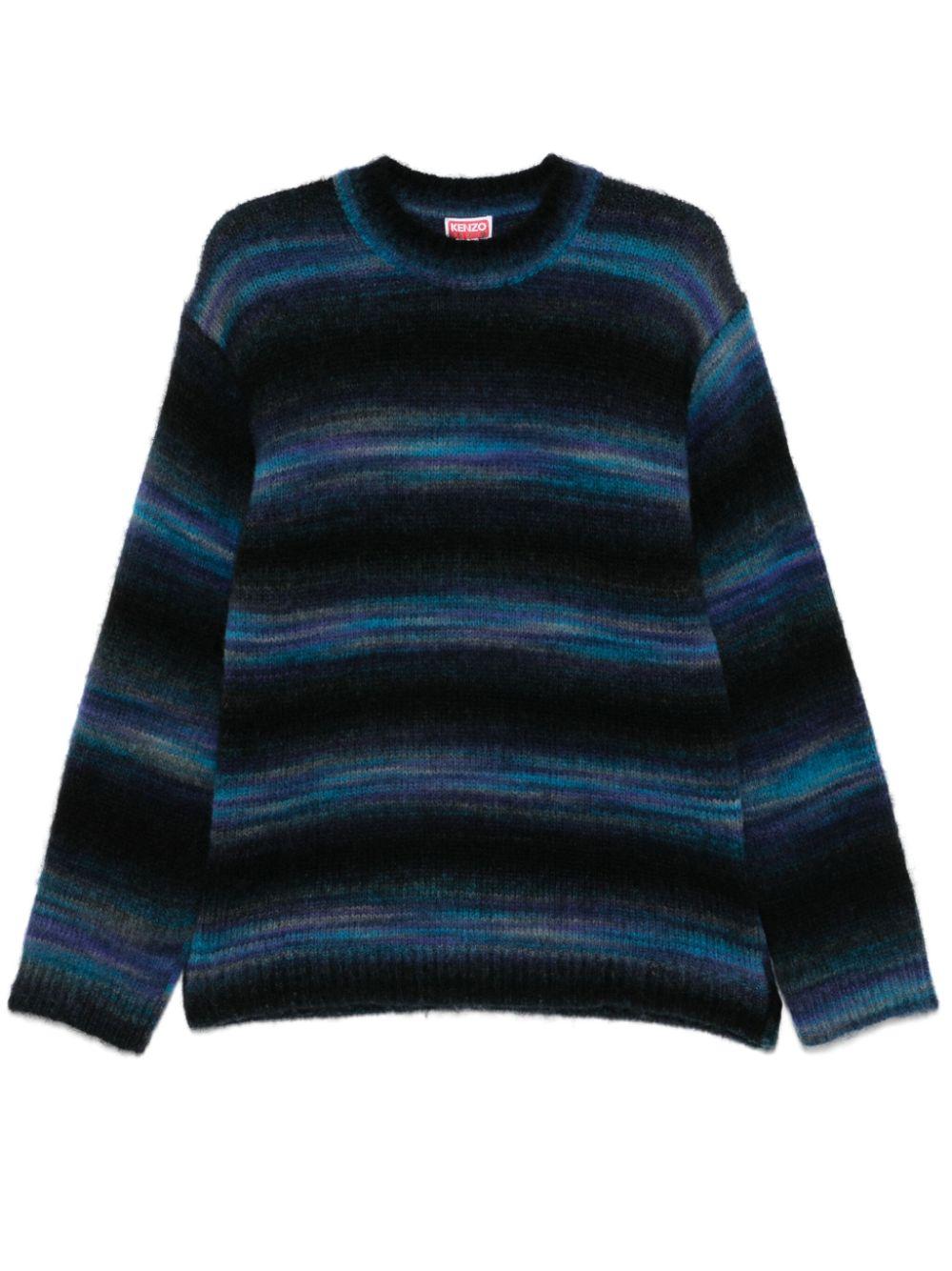 KENZO メンズ ブルー ストライプ プルオーバー セーター & ニット