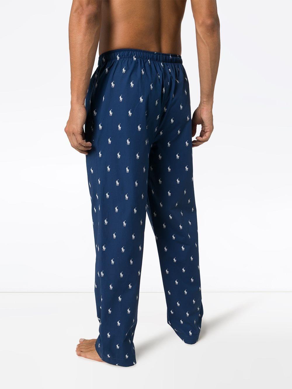 Pantalon de pyjama à motif monogrammé Coton Polo Ralph Lauren pour homme en  coloris Bleu - Lyst