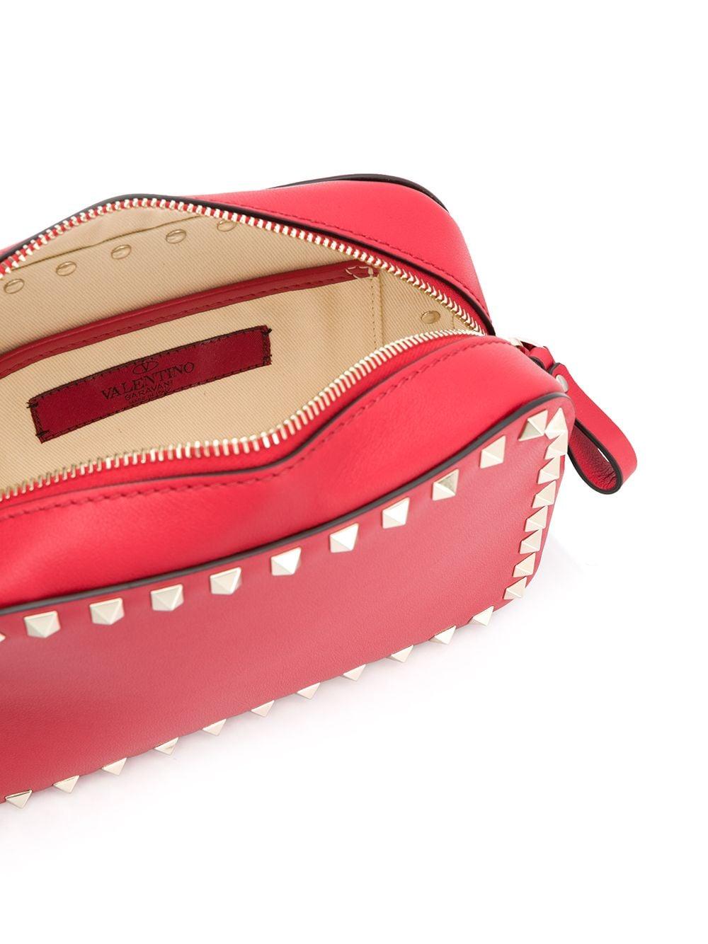 Valentino Garavani Leather Signature Rockstud Cross Body Bag in Red Lyst