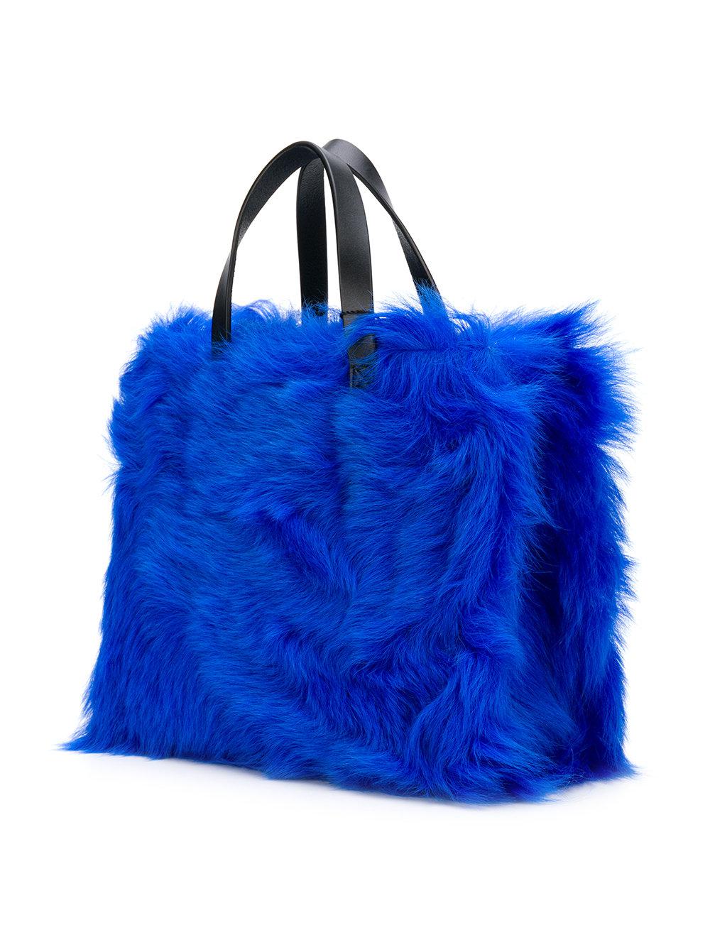 Marc Jacobs The Fur Mini Grind Tote in Blue - Lyst