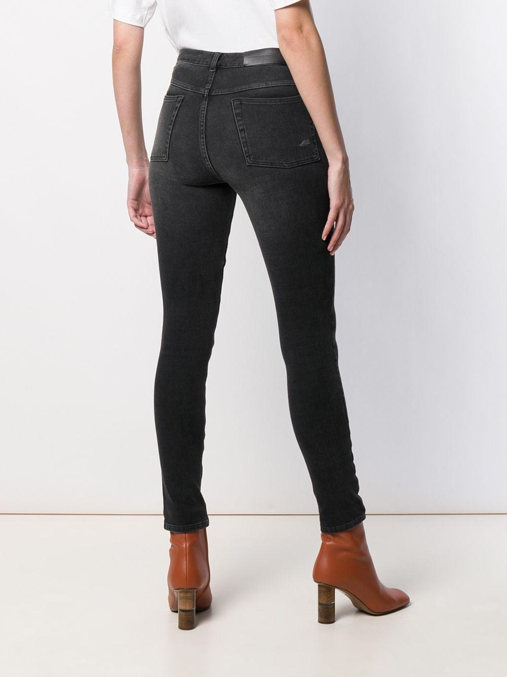 Victoria Victoria Beckham Denim Powerhigh V Shape Skinny Jeans In Black Lyst