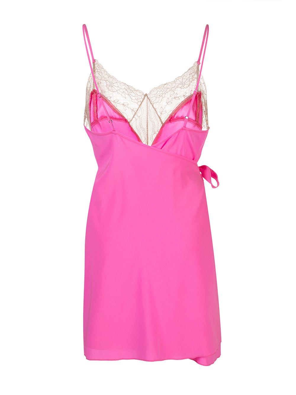 Kiki de Montparnasse Silk Le Shock Lace-trimmed Cami Dress in Pink - Lyst