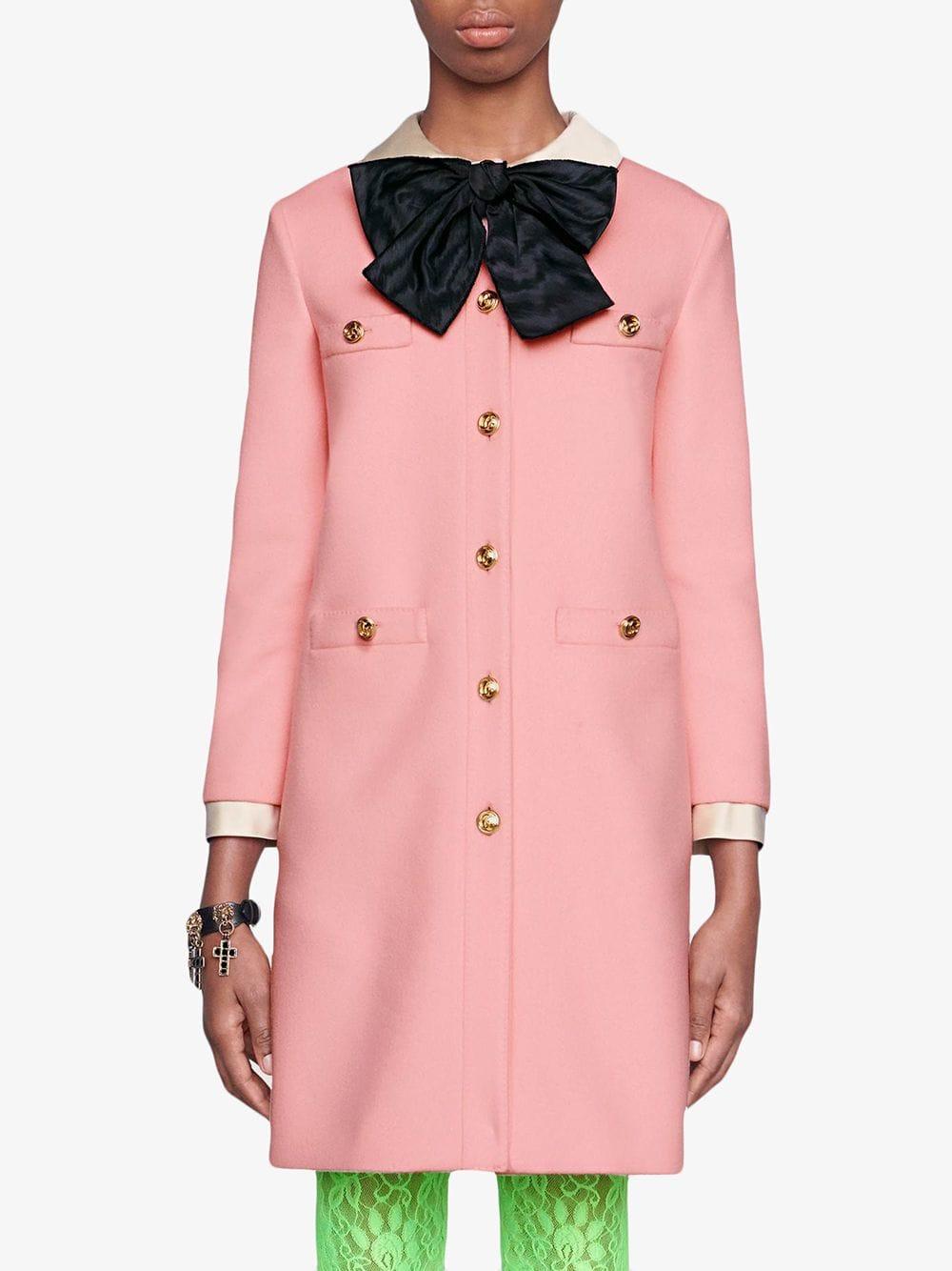 pink bow coat