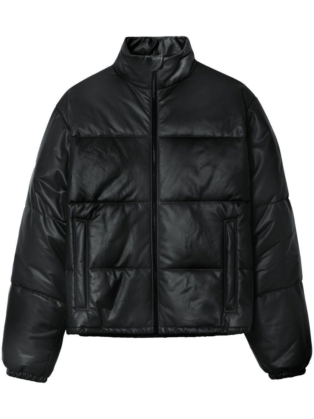 John Elliott Pico Leather Puffer Jacket in Black for Men | Lyst