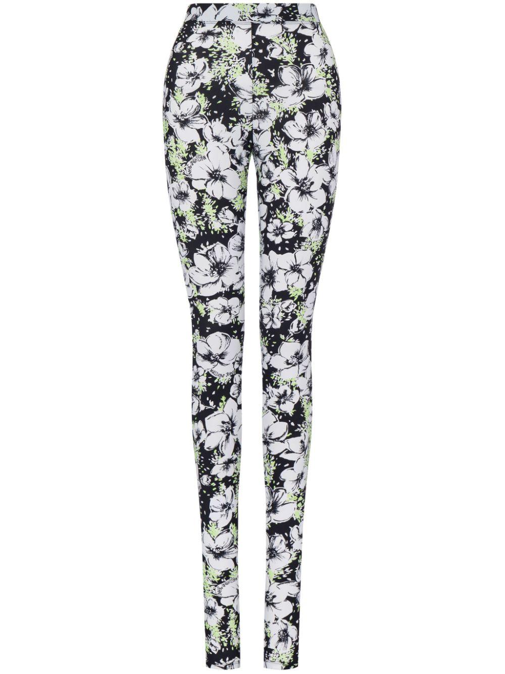 Moschino Floral Print Leggings in Black Lyst UK