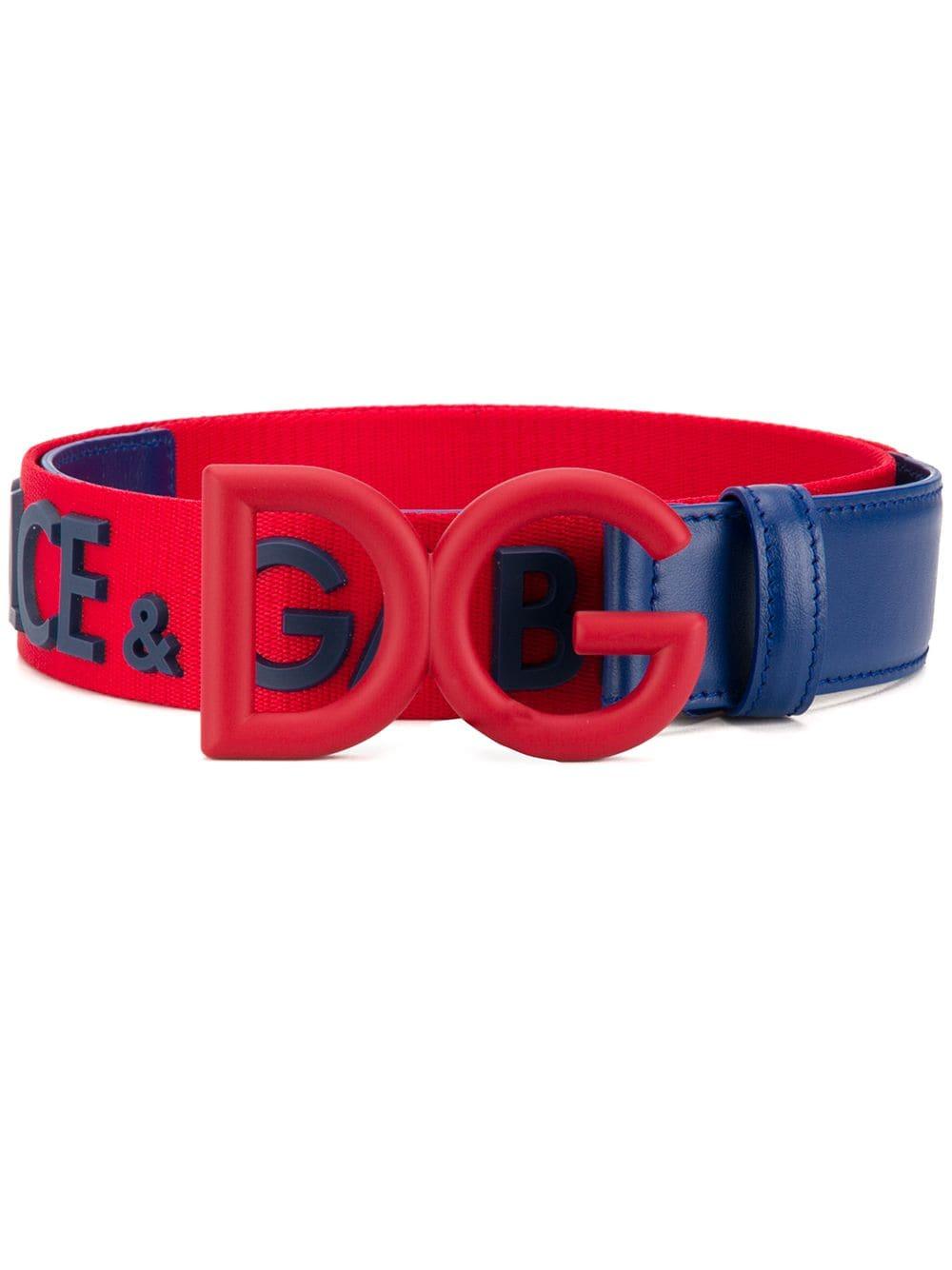Dolce & Gabbana Dg Bicolour Belt in Red for Men | Lyst