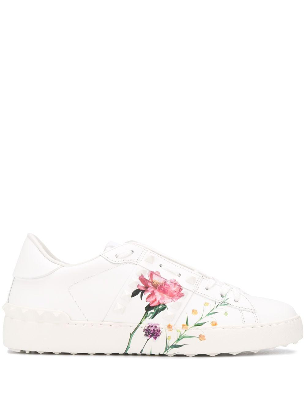 valentino garavani studded printed sneakers