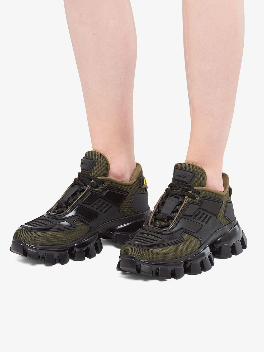 Prada Rubber Cloudbust Thunder Sneakers in Green | Lyst