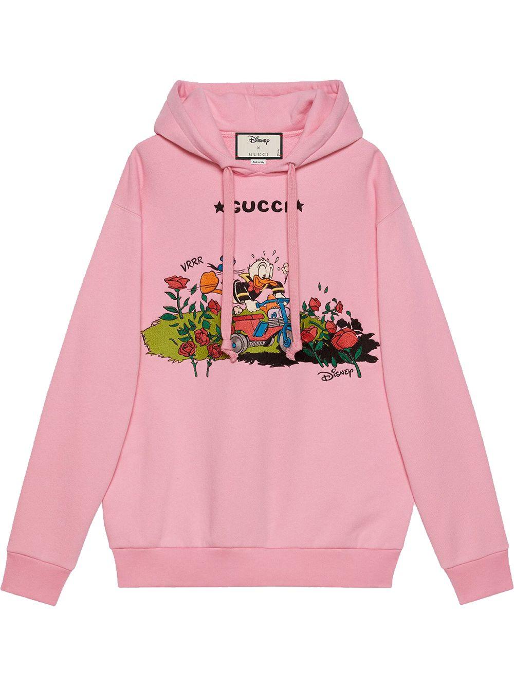 Gucci X Disney Donald Duck Logo Hoodie in Pink | Lyst Australia