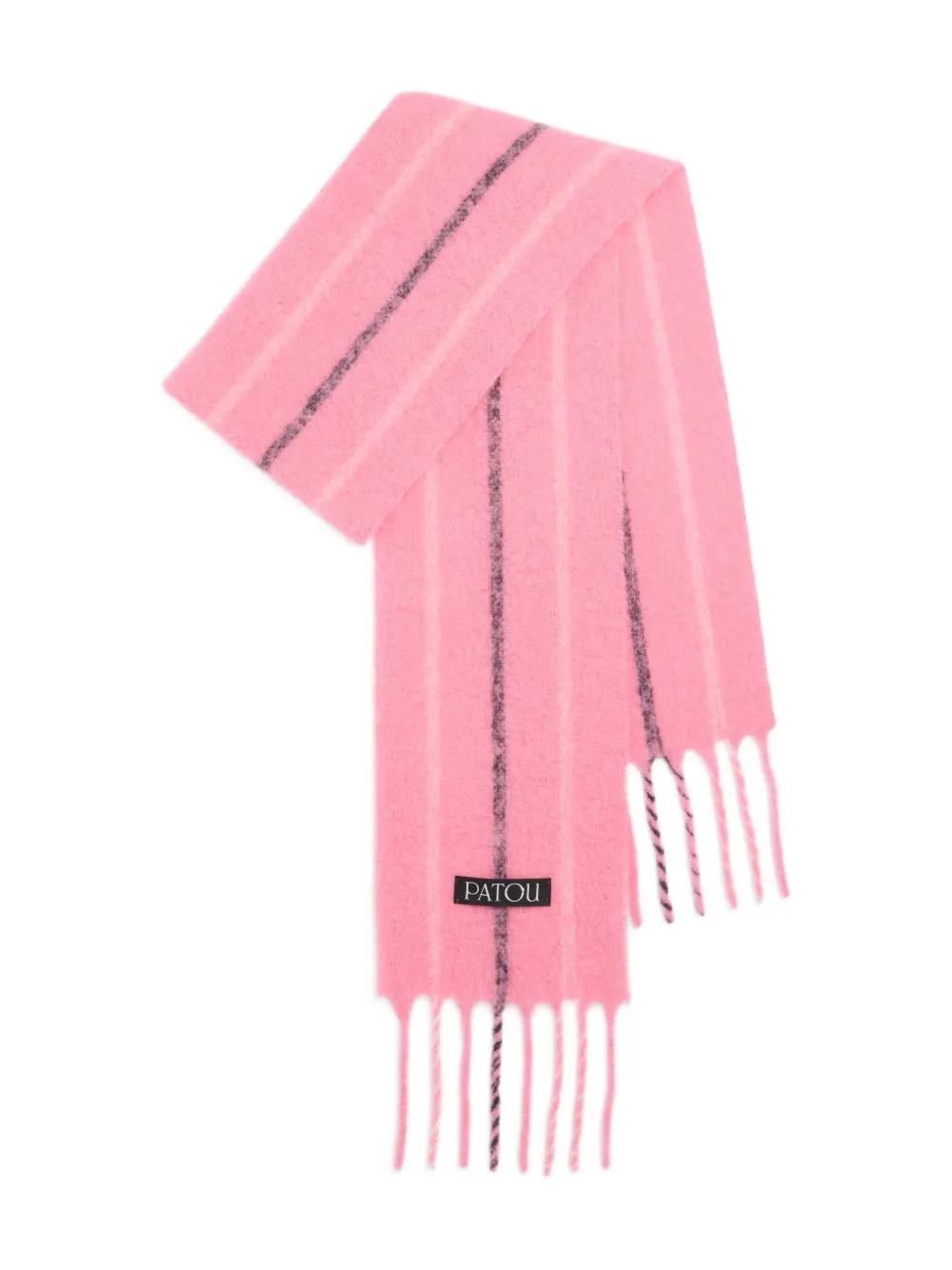 マフラー・ストール PATOU Jp Scarf - PATOU - Wool - Pink Patou（パトゥ）マフラー・スカーフ - FARFETCH