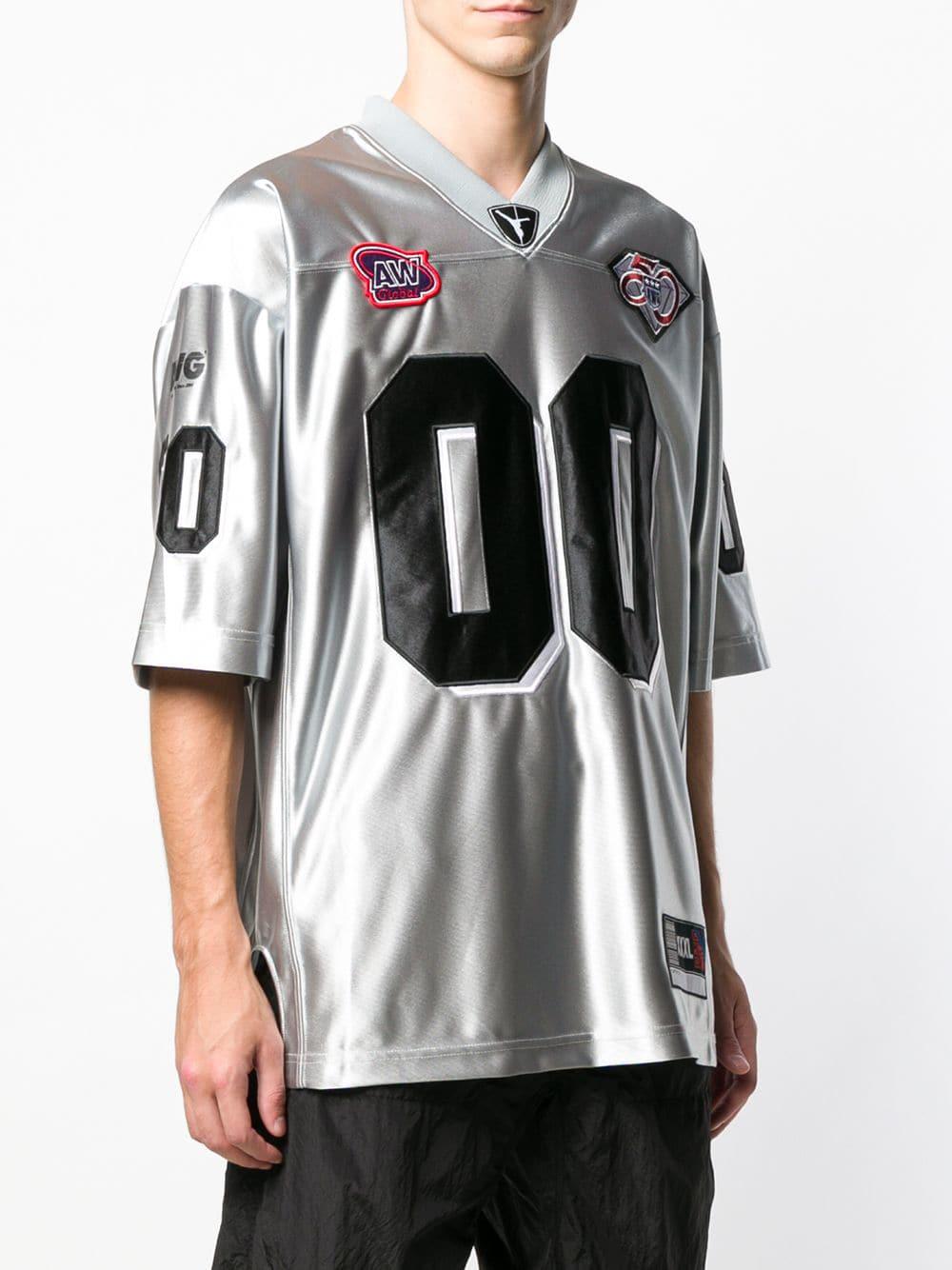 Alexander Wang Football Jersey T Shirt in Metallic for Men