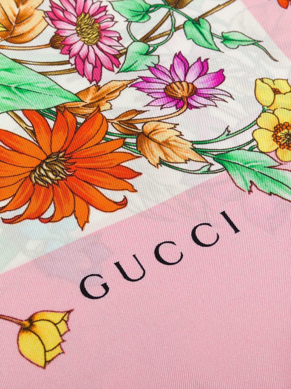 Gucci Floral Butterfly Scarf in Pink | Lyst