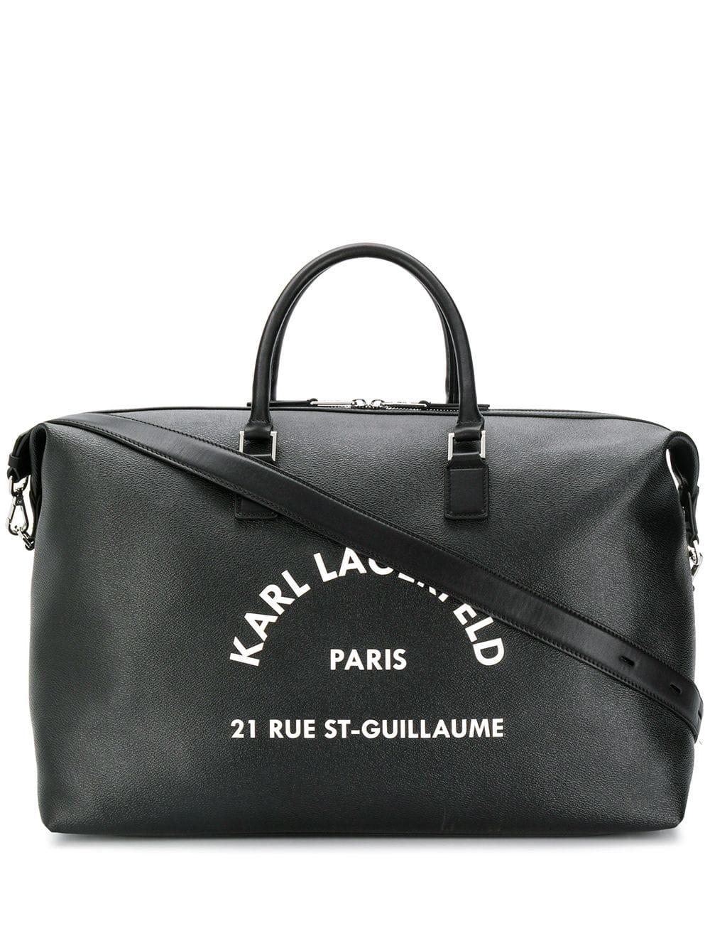 Karl Lagerfeld Rue St Guillaume Weekend Bag in Black - Lyst