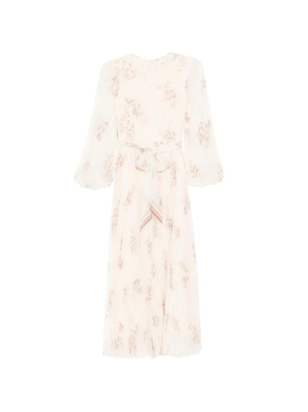 zimmermann sunray long sleeve midi dress Zimmermann, Sunray printed midi dress, Women, Black, US 4, Dresses, Materialmix