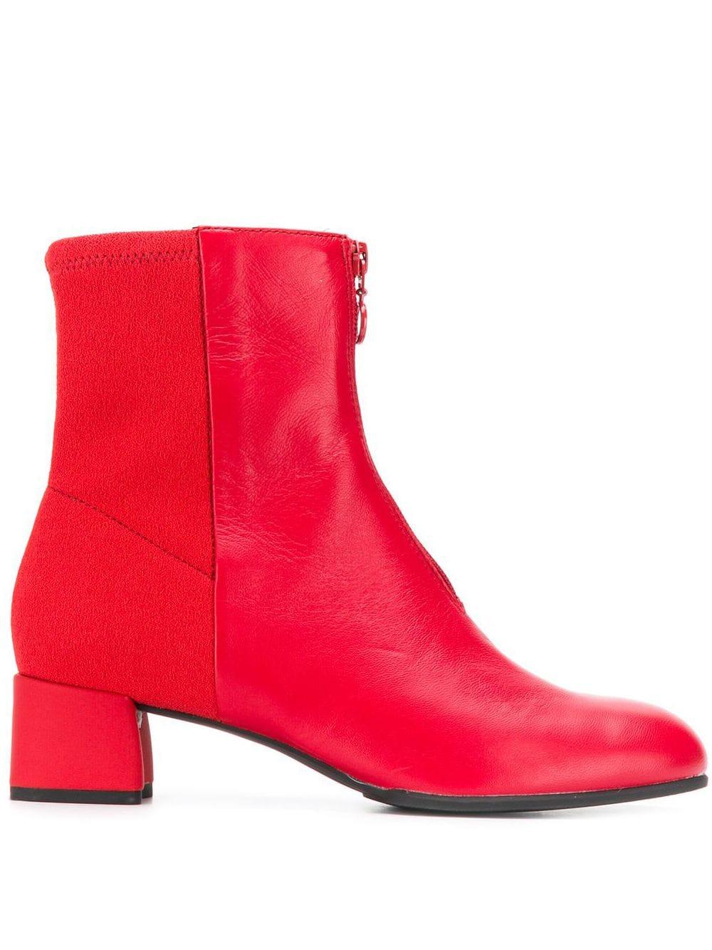 Camper Leather Katie Boots in Red 
