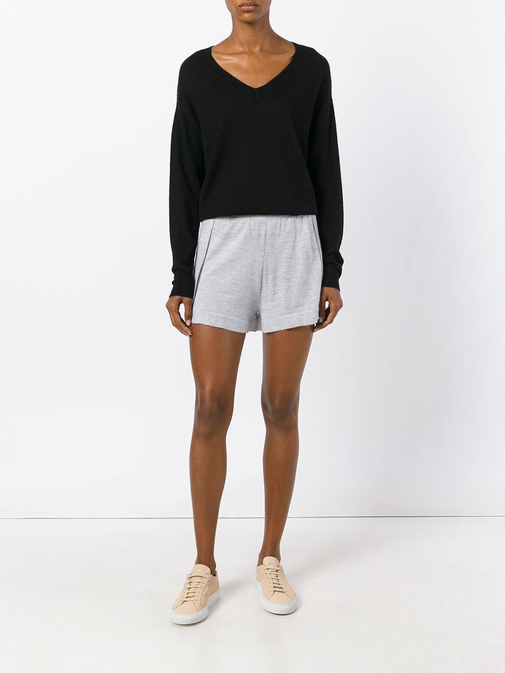 Le Kasha Cashmere Bombay Shorts in Grey (Gray) - Lyst