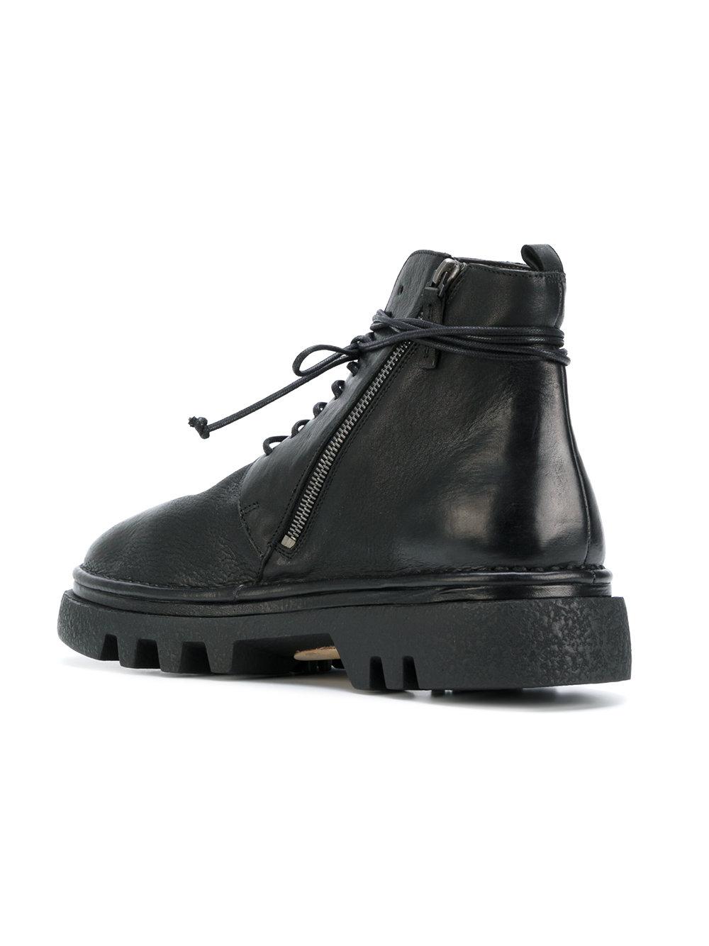 combat boots with thick soles