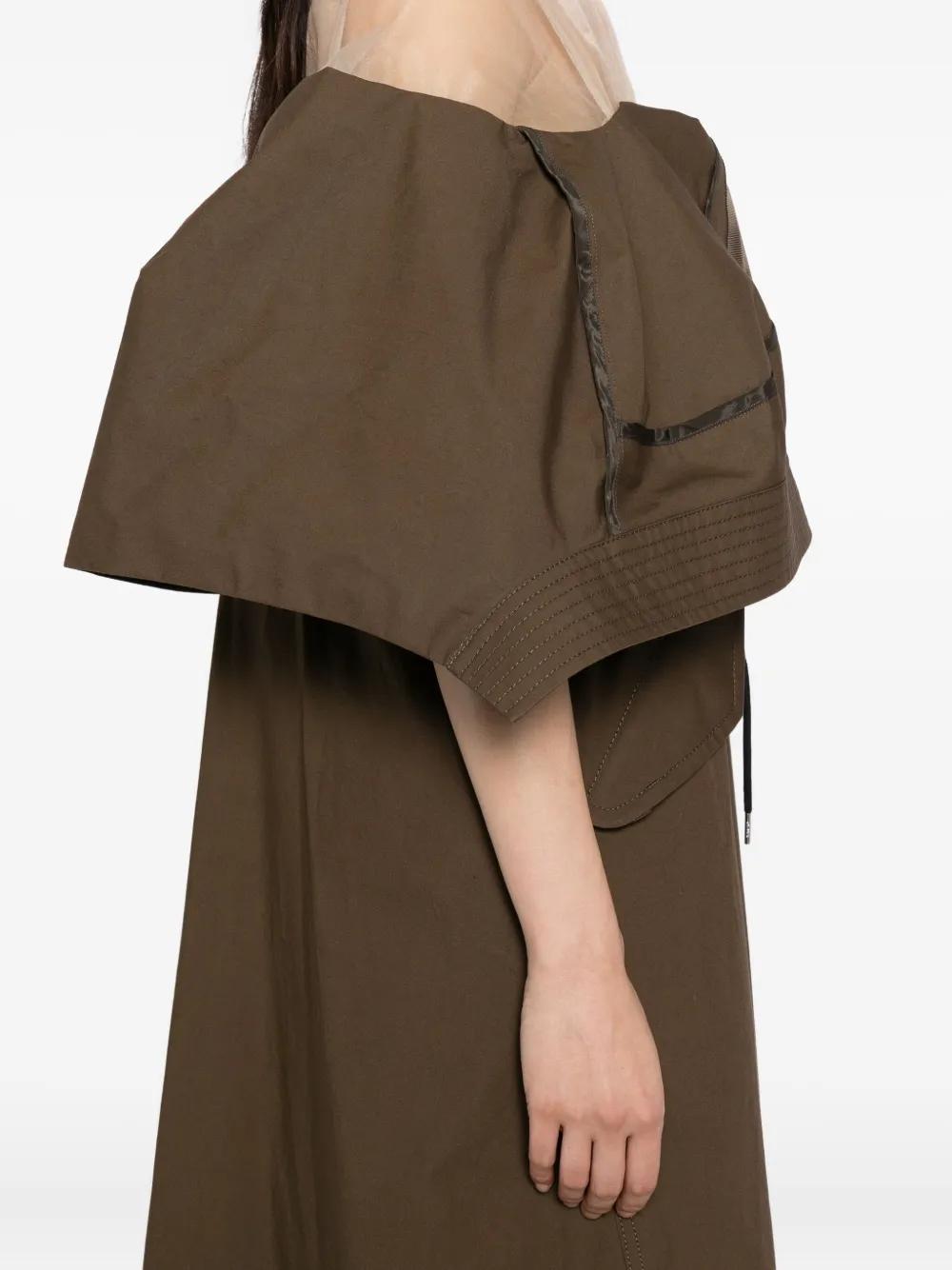 【sacai】ブラック Grosgrain & Quilted Satin ミニワンピース レディース Sacai ワンピース | オンラインセールは最大50%オフ