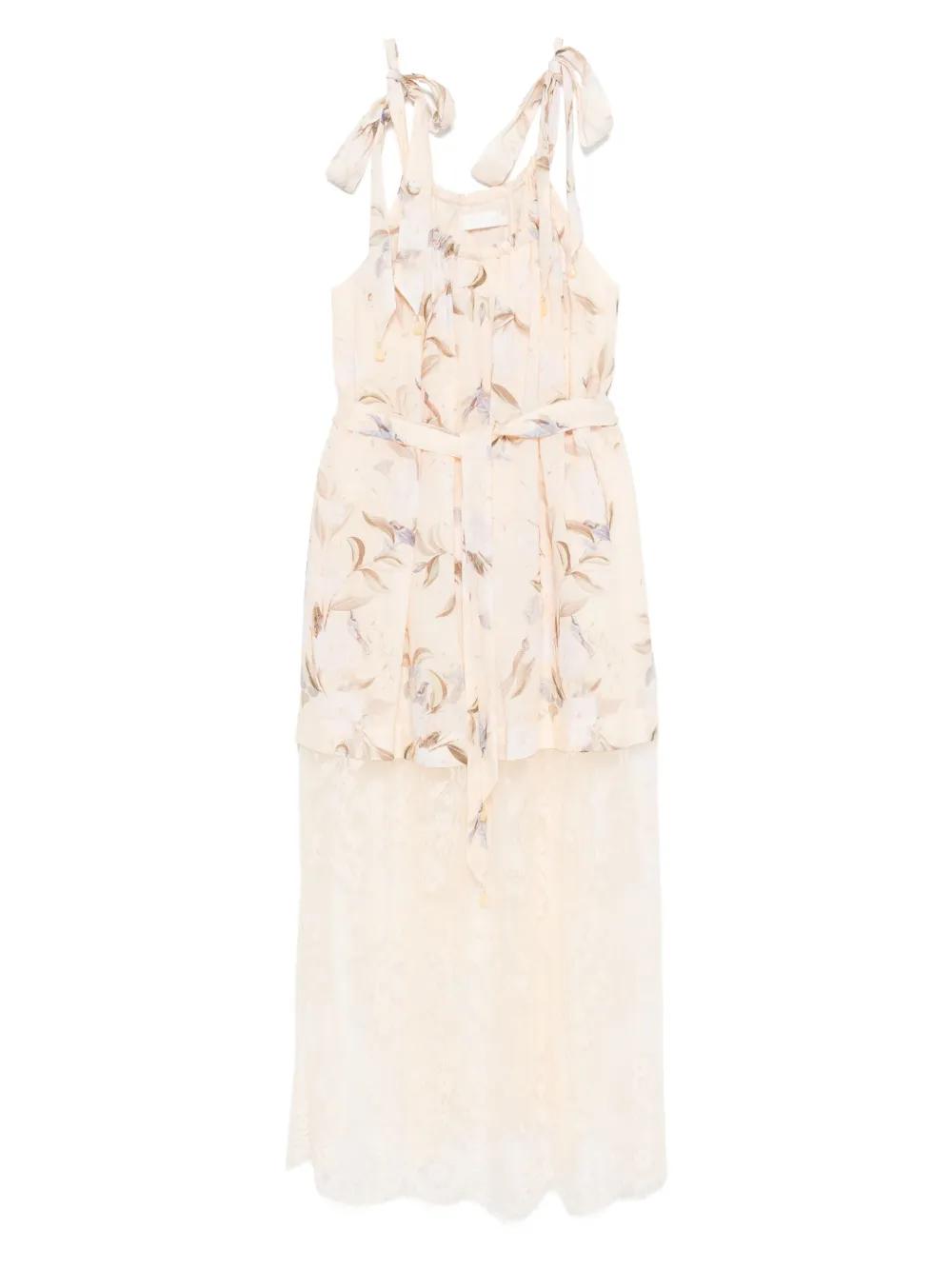 【Zimmermann】Cascadian cotton lace midi dress Cascadian Lace Midi Dress Spliced Online | Zimmermann