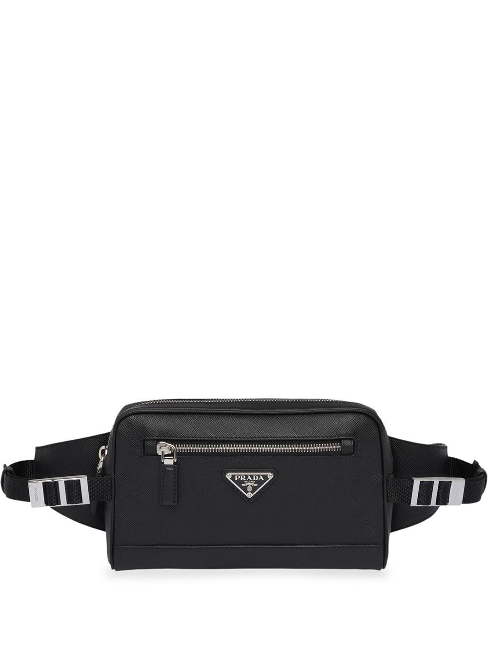 Prada Men's Saffiano Leather Travel Belt Bag/fanny Pack in Black for Men |  Lyst