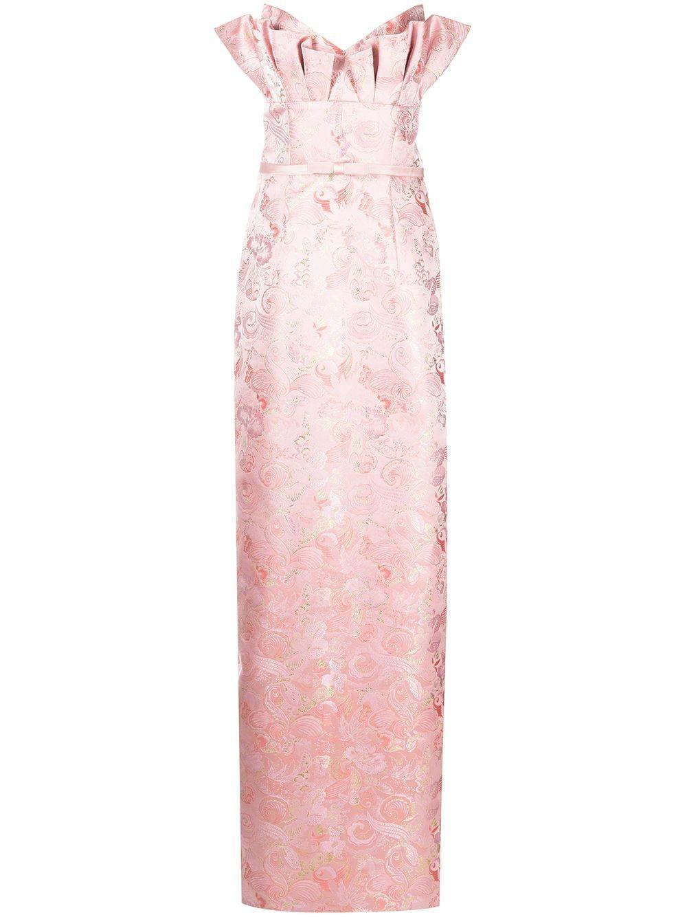 Markarian Rita Pleatdetail Column Gown in Pink Lyst