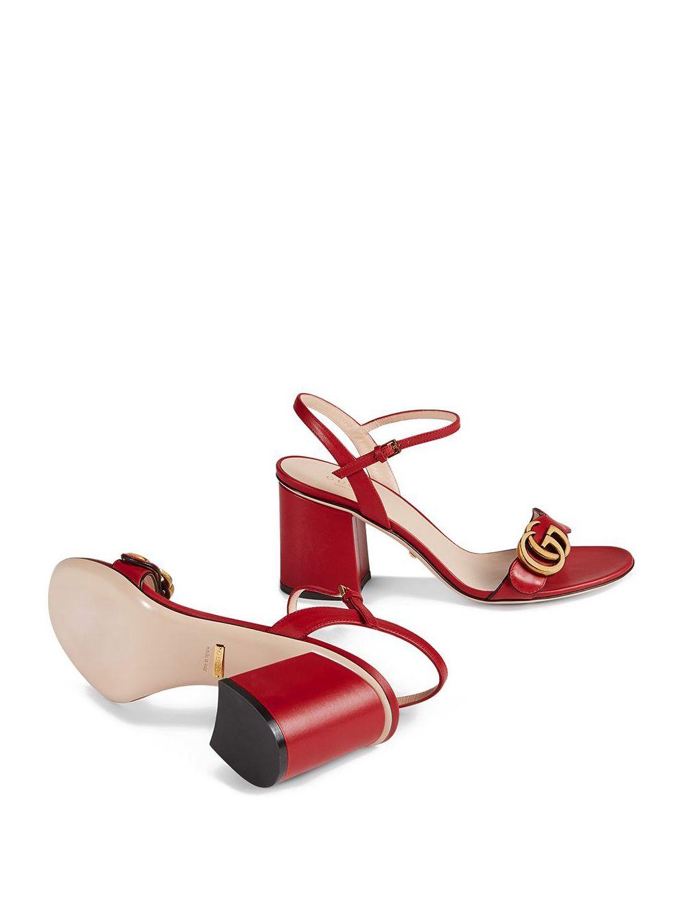 Gucci red sandal heels sale