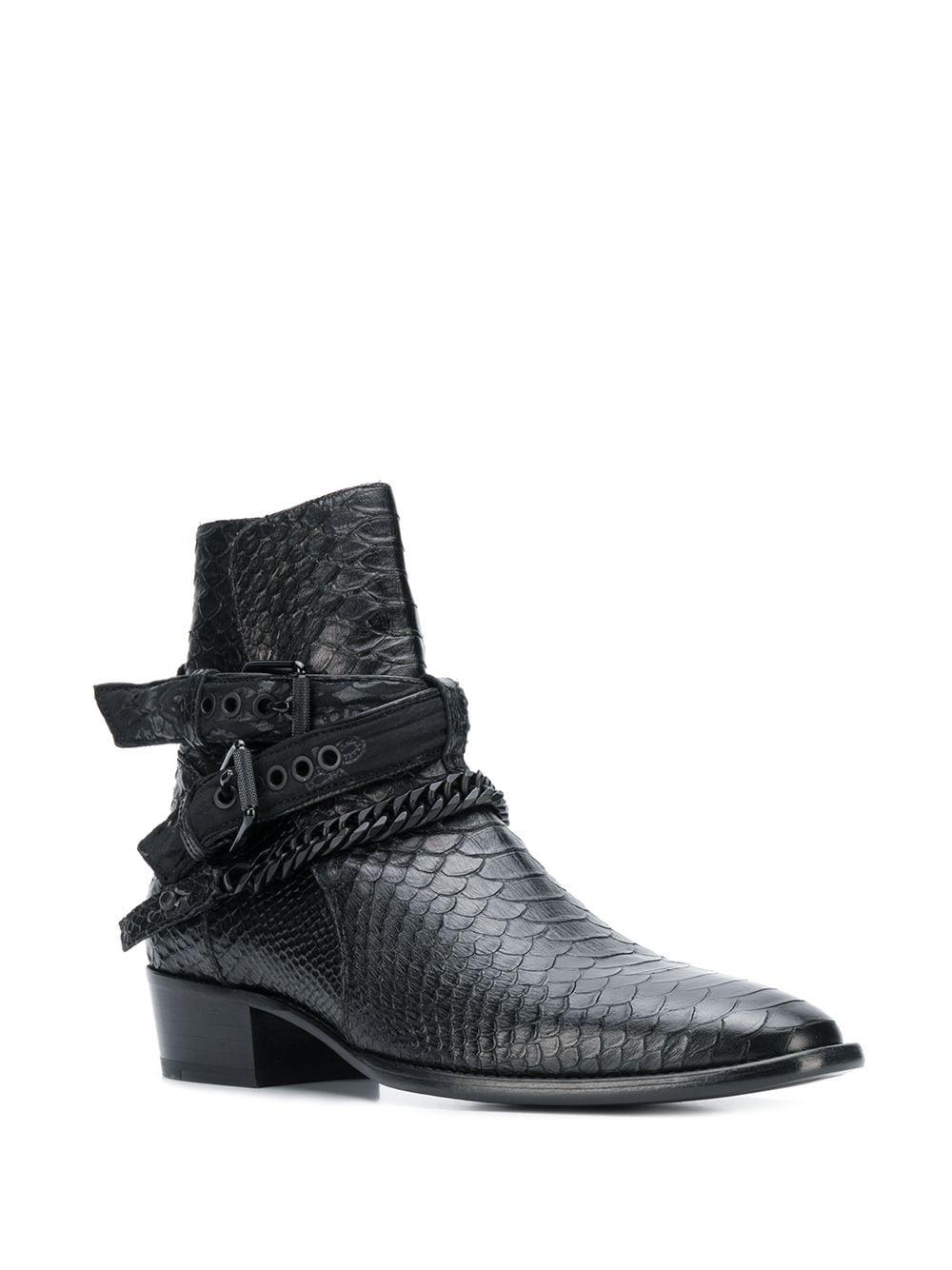 Amiri Python-stamped Jodhpur Boots in Black for Men | Lyst