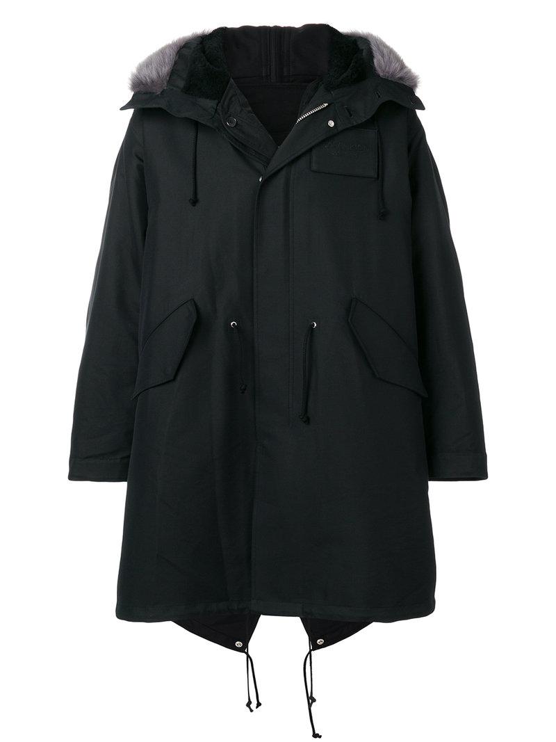 Lyst - Calvin Klein Oversized Parka Coat in Black for Men