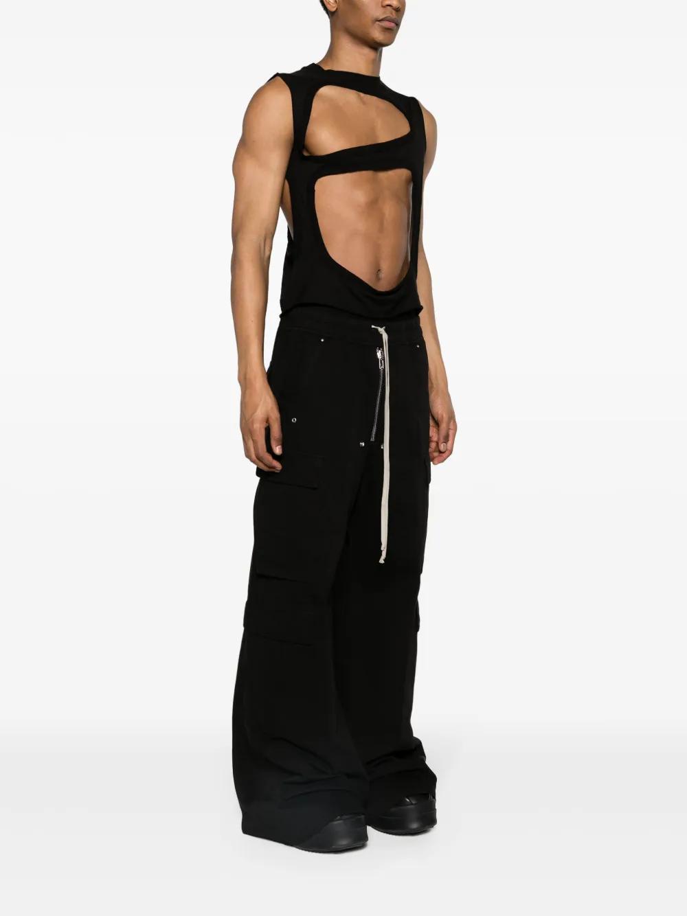 Rick Owens Membrane Cut-Out Tank Top in Black for Men | Lyst