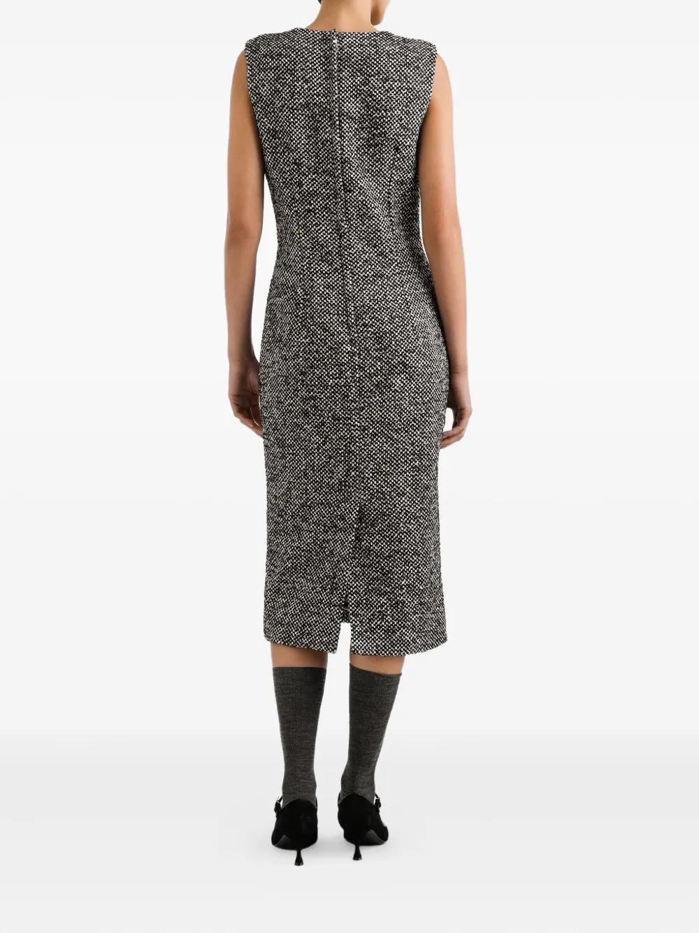 Dolce & Gabbana GREY SLEEVELESS TWEED DRESS ツイード ドレス Dolce & Gabbana Tweed Dresses for Women | Lyst