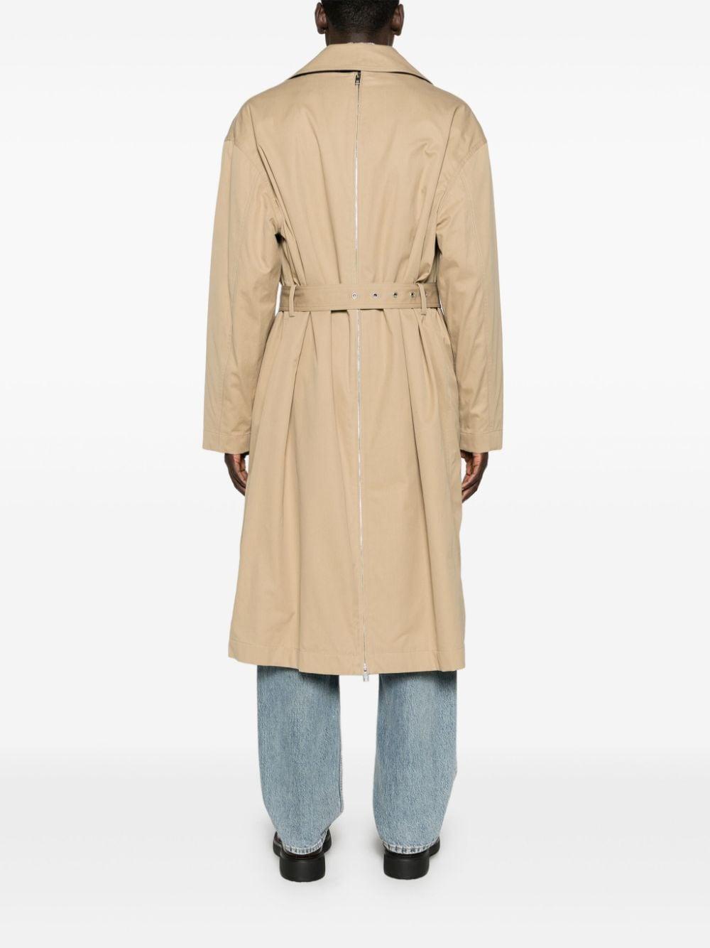 アウターその他 BOTTEGA VENETA Belted trench coat beige Bottega Veneta Belted leather-trimmed cotton-garbardine