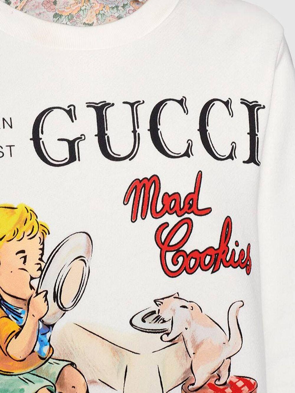 Gucci Mad Cookies Sweatshirt in White | Lyst