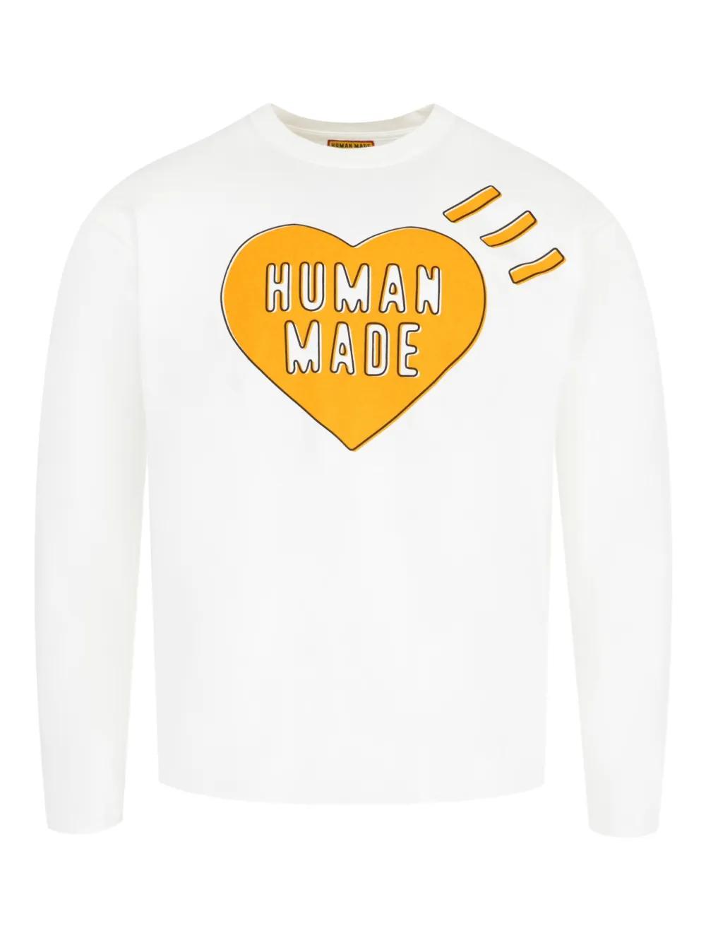 Human Made Heart-Logo Long-Sleeve T-Shirt in White for Men | Lyst UK
