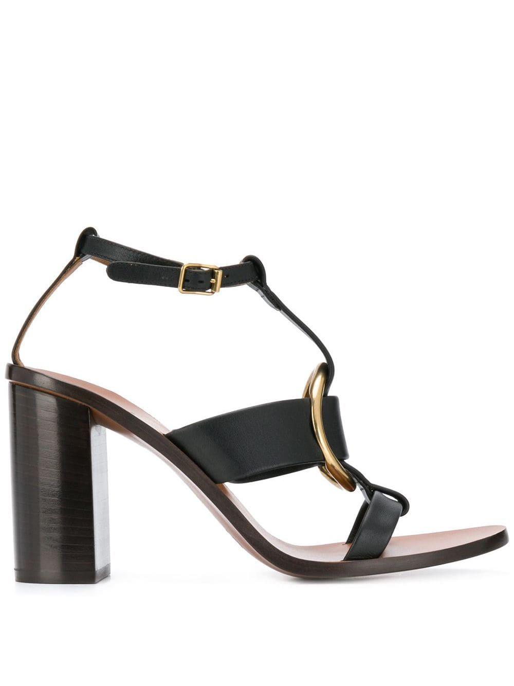 Chlo Block Heel Sandals in Black Lyst Australia