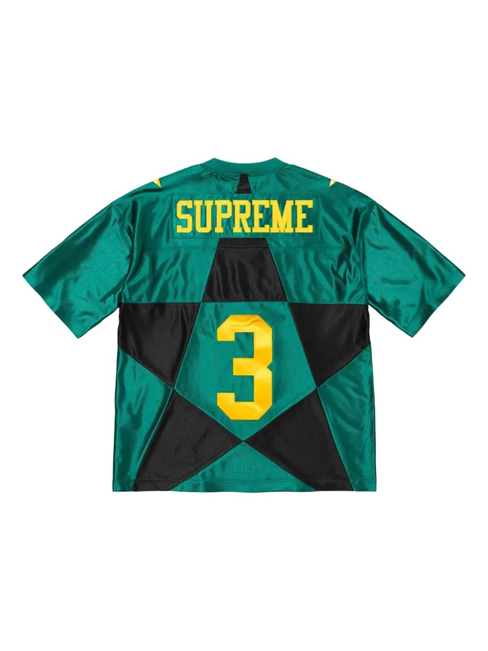 シャツ Supreme PatchworkYoke Football Top Green Buy Supreme Patchwork Yoke Football Top 'Green' - FW24KN33