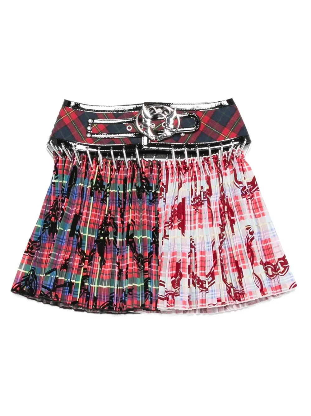 CHOPOVA LOWENA カラビナ プリーツ スカート chopova-lowena-red-Pleated-